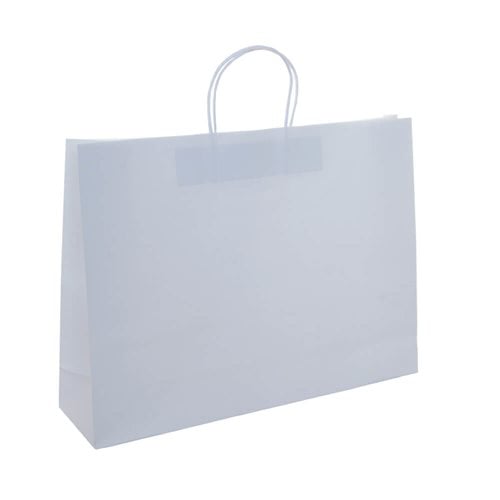 A3 Boutique White Paper Carry Bags 420x310mm (Qty:50)