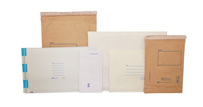 A selection of Padded Mailing Bags from the range stocked by QIS Packaging