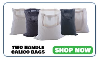 Two Handle Calico Bags Shop Now Button