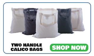 Two Handle Calico Bags Shop Now Button