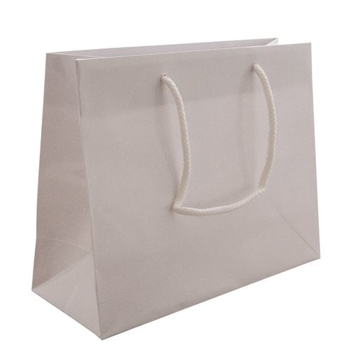 White Small Gloss Bag 200 x 250. Pack of 50