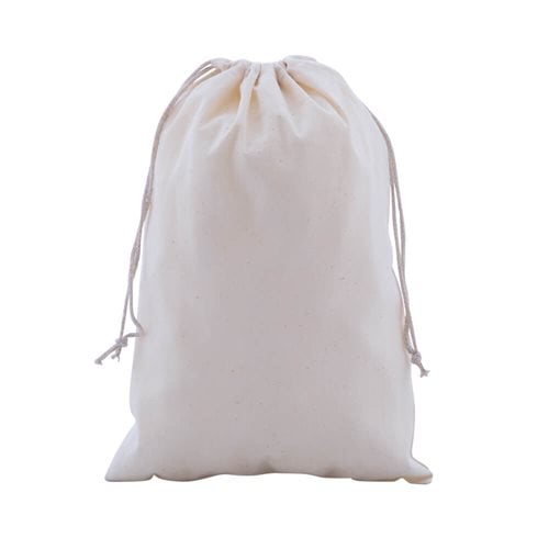 Drawstring Calico Bags 300x200mm | Natural Calico (Qty:50)