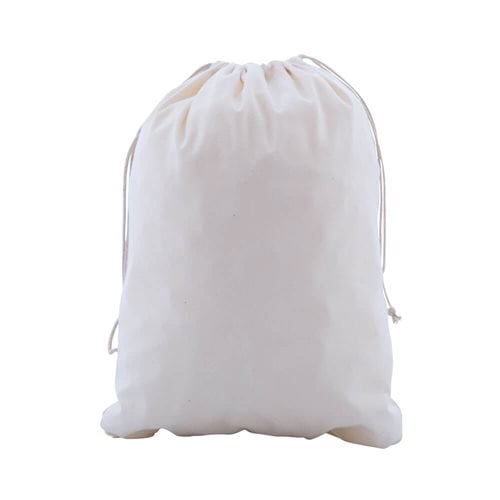 Drawstring Calico Bags 400x300mm | Natural Calico (Qty:50)
