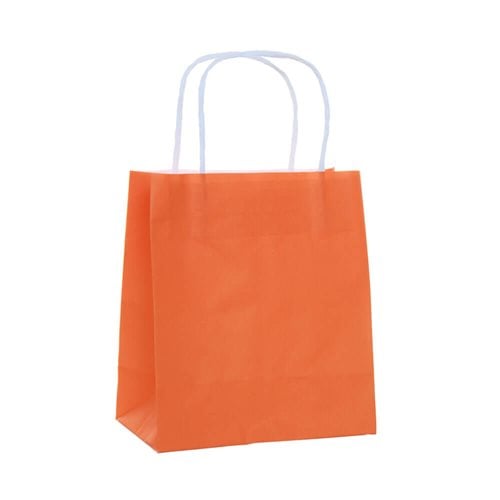Orange Paper Carry Bags 170x200mm (Qty:250)
