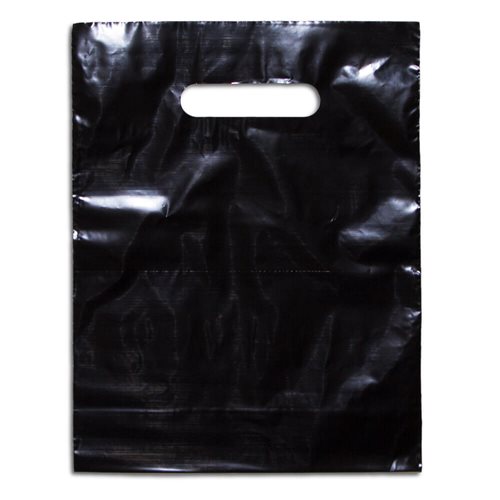 Small Black Plastic Carry Bag 210 x 270 - Buy Online! | QIS Packaging