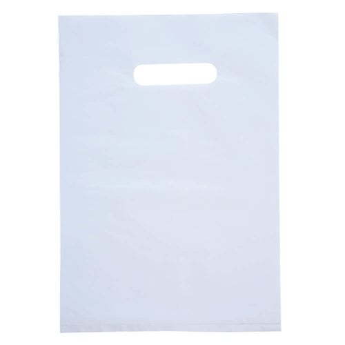 Small White Plastic Carry Bags 210x300mm (Qty:100)