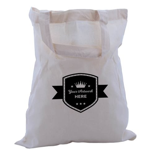 Custom Printed Calico Bags with Two Handles 1 Colour 1 Side 380x300mm