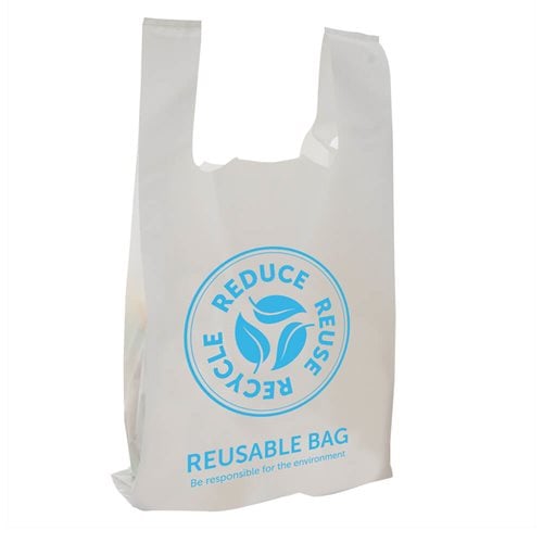 Medium White Singlet Checkout Bags 250x500mm (Qty:1000)