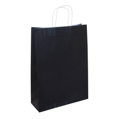 A3 Black Paper Carry Bags 310x420mm (Qty:50)