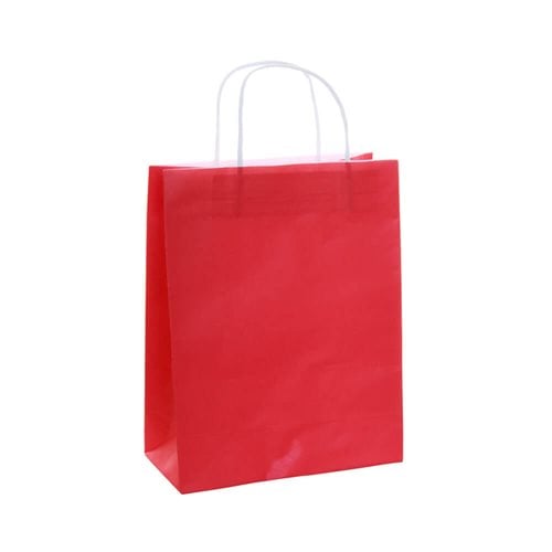 A5 Red Paper Carry Bags 200x290mm (Qty:250)