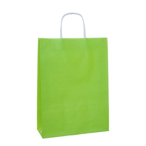 A4 Lime Green Paper Carry Bags 260x350mm (Qty:50)