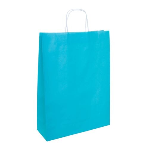 A3 Aqua Blue Paper Carry Bags 310x420mm (Qty:50)