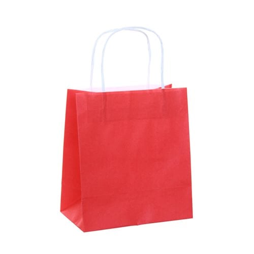 Red Paper Carry Bags 170x200mm (Qty:250)