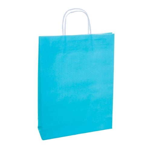 A4 Aqua Blue Paper Carry Bags 260x350mm (Qty:250)