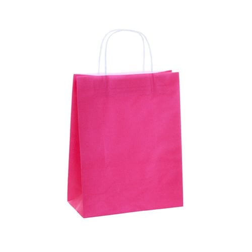 A5 Pink Paper Carry Bags 200x290mm (Qty:250)