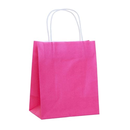 Pink Paper Carry Bags 170x200mm (Qty:250)