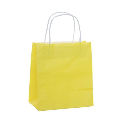 Yellow Paper Carry Bags 170x200mm (Qty:250)