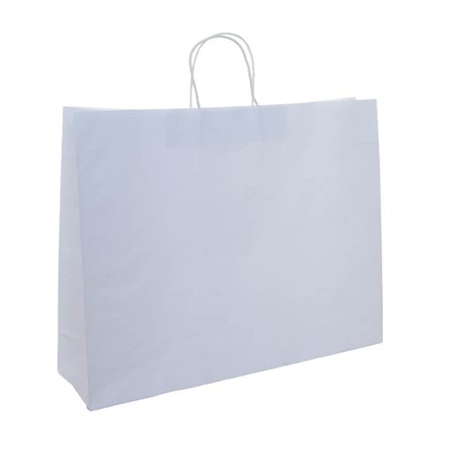 Boutique White Paper Carry Bags 450x350mm (Qty:25)