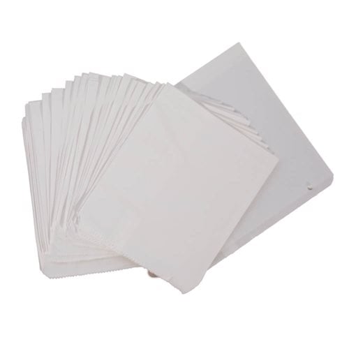 Flat White Grease Proof Paper Bag Size 1 - 165 x 180