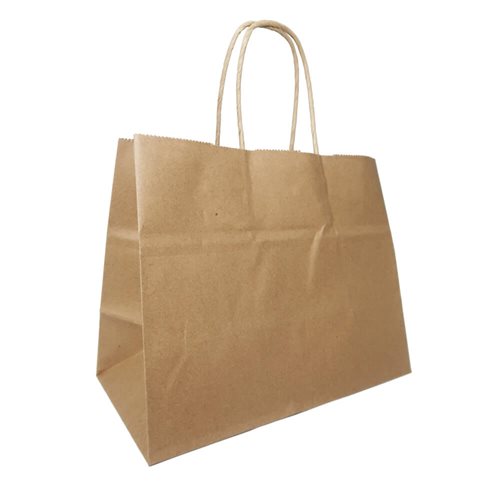 Boutique Brown Paper Carry Bags 230x180mm (Qty: 500)