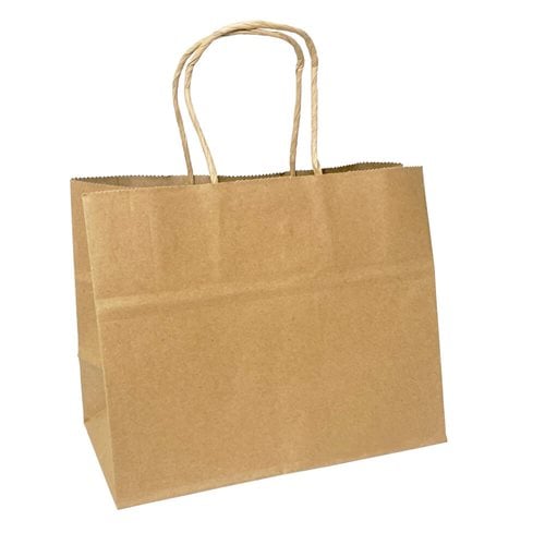 Boutique Brown Paper Carry Bags 230x180mm (Qty: 50)