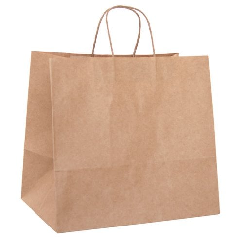Brown Takeaway Paper Carry Bags 350x320mm (Qty:100)