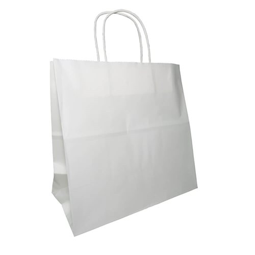 White Takeaway Paper Carry Bags 280x280mm (Qty:250)