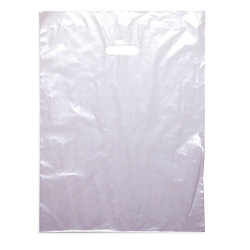 Large Clear Plastic Carry Bags 380x500mm (Qty:100)