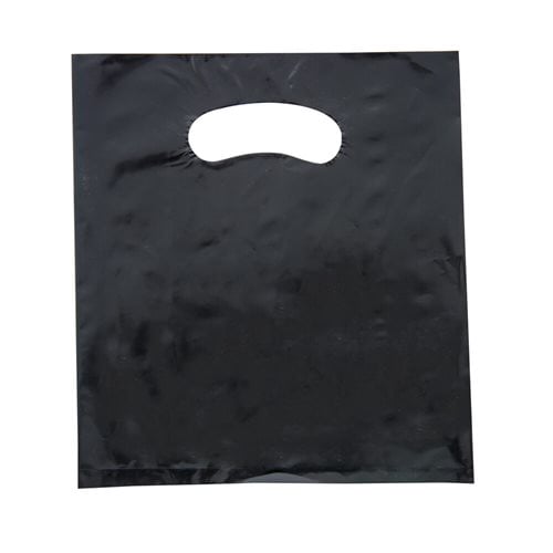 Extra-Small Black Plastic Carry Bags 210x230mm (Qty:100)