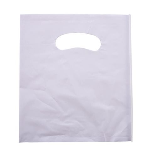Extra-Small White Plastic Carry Bags 210x230mm (Qty:100)