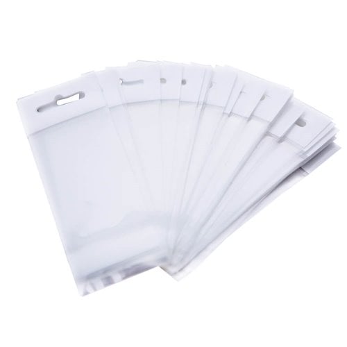 Hangsell Bags with White Headers 75x50mm 35µm (Qty:100)