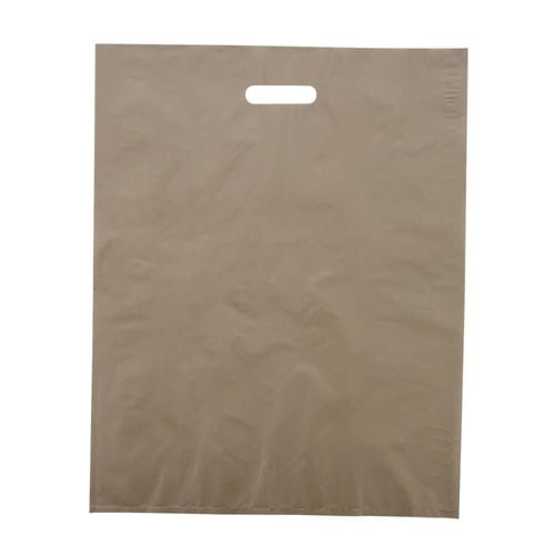 Large Gold Plastic Carry Bags 415x530mm (Qty:100)