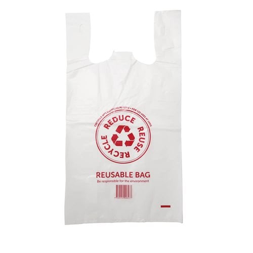 QLD Compliant Large White Singlet Checkout Bags 300x540mm (Qty:500)