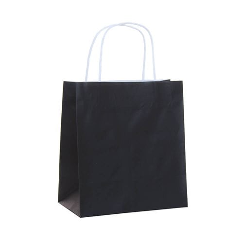 Black Paper Carry Bags 170x200mm (Qty:250)