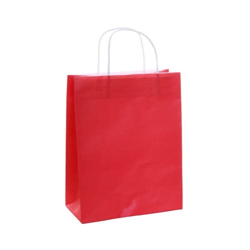 A5 Red Paper Carry Bags 200x290mm (Qty:50)