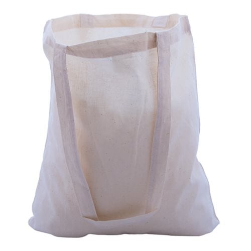 Two Long Handle Calico Bags 420x380mm | Natural Calico (Qty:50)