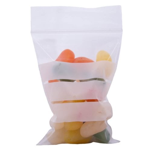 Resealable Bags with Write On Panel - 75x100mm 50µm (Qty:1000)
