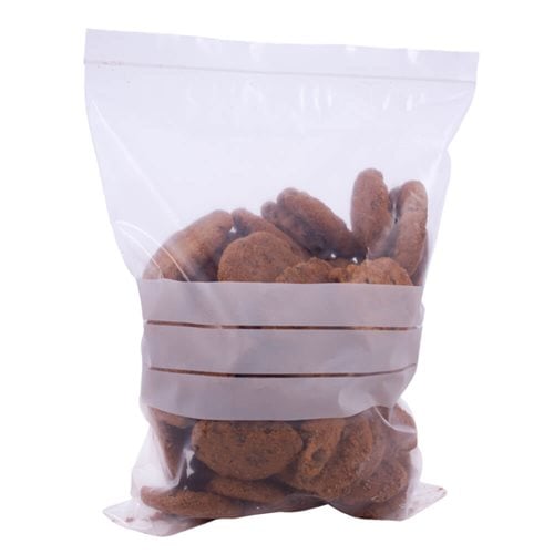 Resealable Bags with Write On Panel - 230x320mm 100µm (Qty:500)