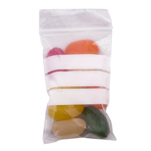 Resealable Bags with Write On Panel - 50x75mm 50µm (Qty:1000)
