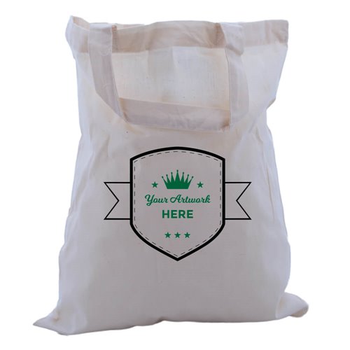 Custom Printed Calico Bags with Two Handles 2 Colours 2 Sides 380x300mm