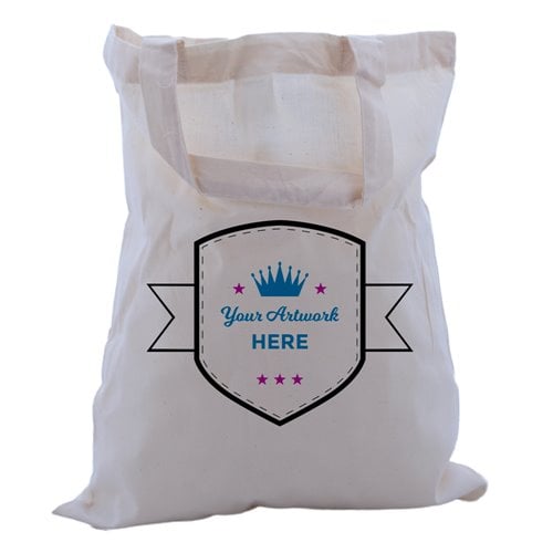 Custom Printed Calico Bags with Two Handles 3 Colours 1 Side 380x300mm