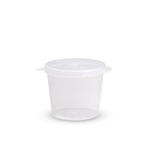 25ml sauce cup with hinged lid