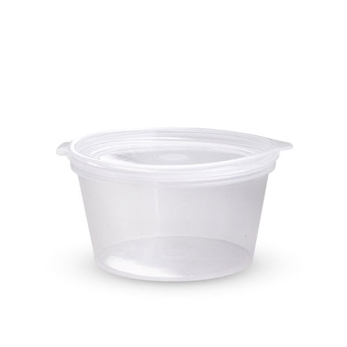 50ml sauce cup with hinged lid