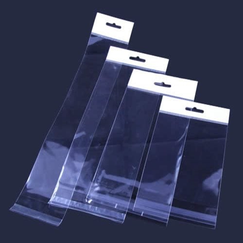 Hangsell Bags with White Headers 250x125mm 35µm (Qty:100)