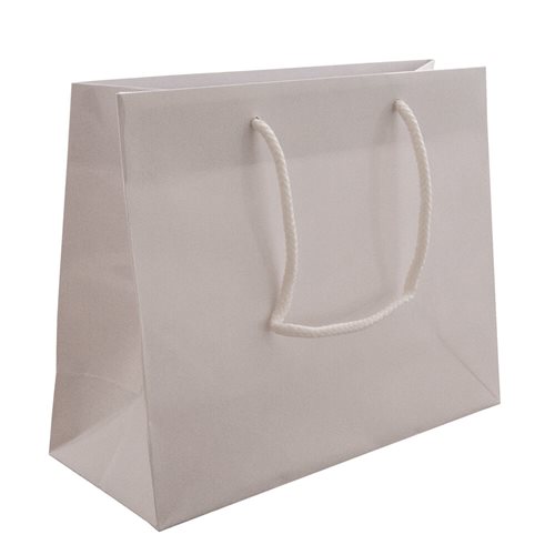 White Boutique Rope Handle Gloss Bags 330x250mm (Qty:100)