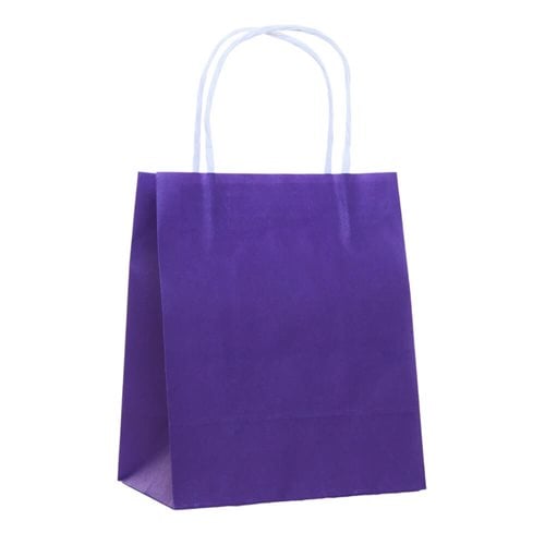 Purple Paper Carry Bags 170x200mm (Qty:250)