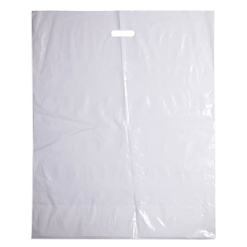 XXL White Plastic Carry Bags 600x725mm (Qty:100)