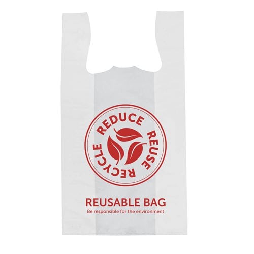 Large White Singlet Checkout Bags 300x540mm (Qty:500)