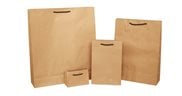 Deluxe Brown Paper Bags - Black Cotton Handles