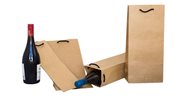 Brown kraft paper wine bags